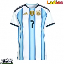 Argentina Rodrigo De Paul #7 Replica Home Shirt Ladies World Cup 2026 Short Sleeve